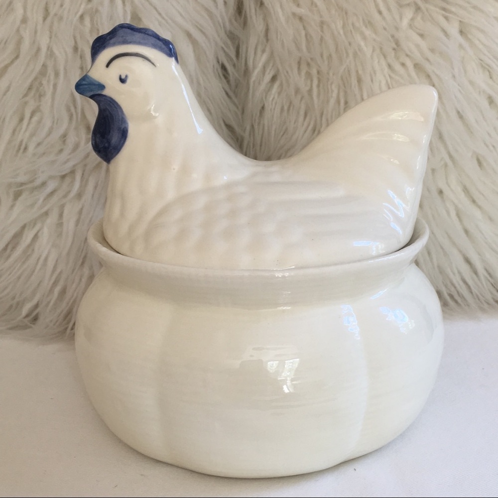 Vintage Decorative Covered Chicken Bowl